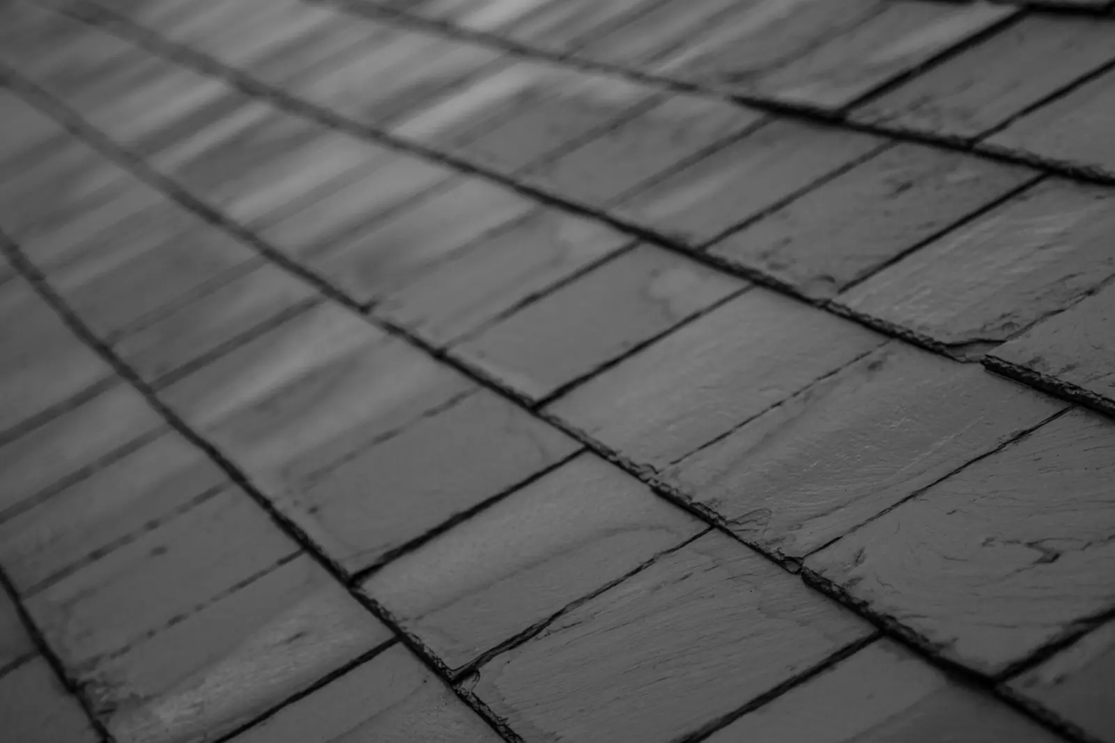 Natural slate roof close up