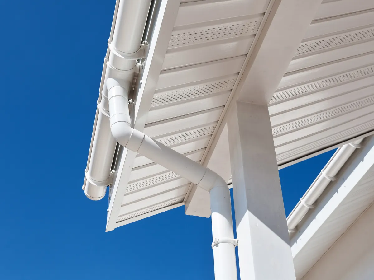 Close view of fascias & soffits work in progress